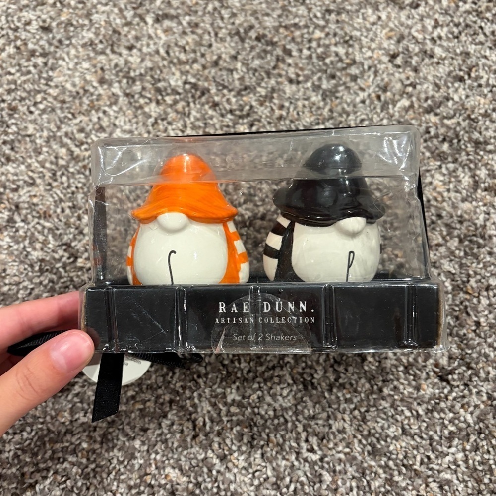Rae Dunn Halloween Gnome Witch Salt & Pepper Shaker Set